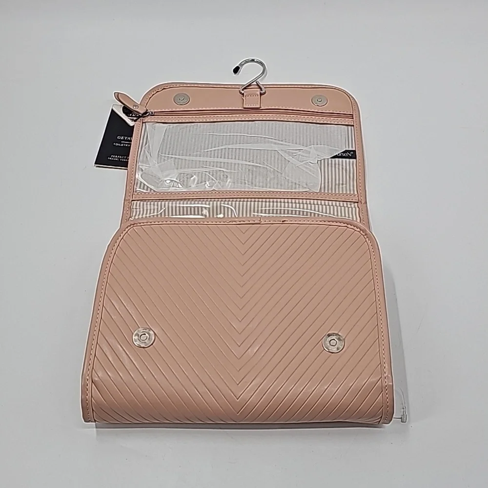 PurseN‎ Getaway Hanging Toiletry Case with Pouch in Petal Rose Color